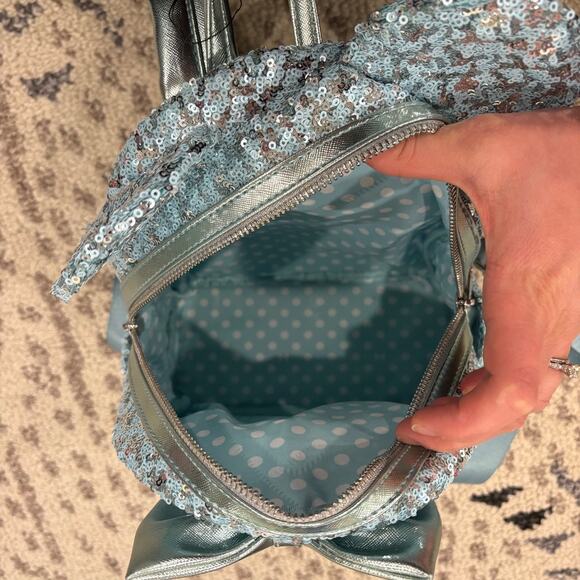 Loungefly Disney Parks Arendelle Aqua Frozen Minnie Ears Backpack Rare Retired main image 9
